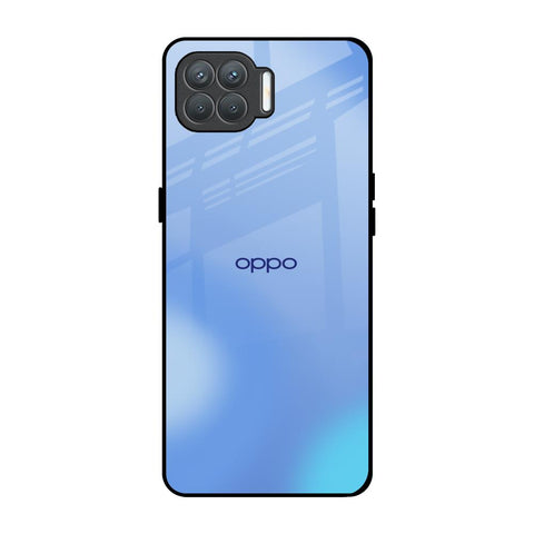 Vibrant Blue Texture Oppo F17 Pro Glass Back Cover Online