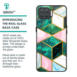 Seamless Green Marble Glass Case for Oppo F17 Pro