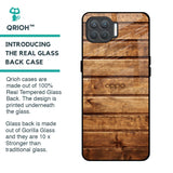 Wooden Planks Glass Case for Oppo F17 Pro