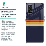 Tricolor Stripes Glass Case For Realme 7 Pro