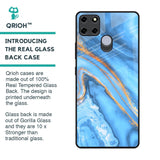 Vibrant Blue Marble Glass Case for Realme C12