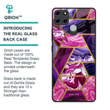 Electroplated Geometric Marble Glass Case for Realme C12