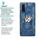 Kitty In Pocket Glass Case For Oppo Find X2
