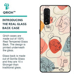 Abstract Faces Glass Case for Oppo Find X2