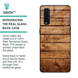 Wooden Planks Glass Case for Oppo Find X2