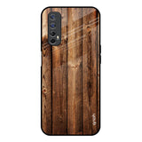 Timber Printed Realme 7 Glass Back Cover Online