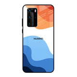 Wavy Color Pattern Huawei P40 Pro Glass Back Cover Online