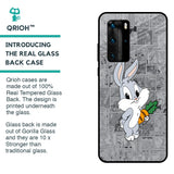 Cute Baby Bunny Glass Case for Huawei P40 Pro