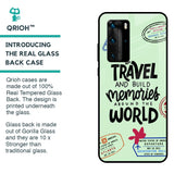 Travel Stamps Glass Case for Huawei P40 Pro