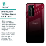 Wine Red Glass Case For Huawei P40 Pro