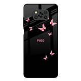 Fly Butterfly Poco X3 Glass Back Cover Online