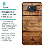 Wooden Planks Glass Case for Poco X3