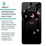 Fly Butterfly Glass Case for Poco X3