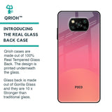 Sunset Orange Glass Case for Poco X3