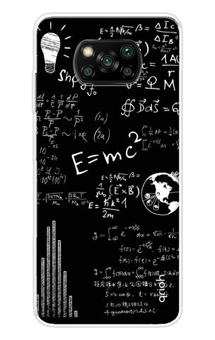 Equation Doodle Poco X3 Back Cover