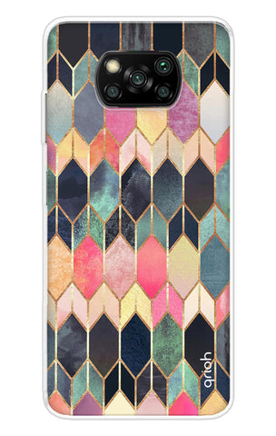 Shimmery Pattern Poco X3 Back Cover