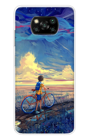 Riding Bicycle to Dreamland Poco X3 Back Cover