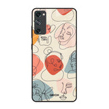 Abstract Faces Samsung Galaxy S20 FE Glass Back Cover Online