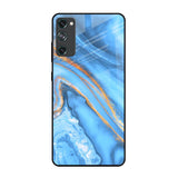 Vibrant Blue Marble Samsung Galaxy S20 FE Glass Back Cover Online