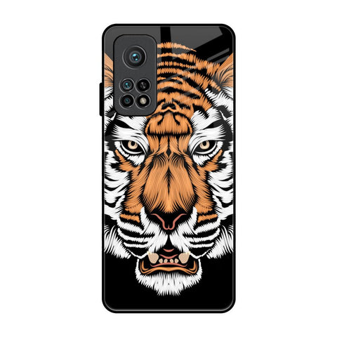 Angry Tiger Xiaomi Mi 10T Glass Back Cover Online