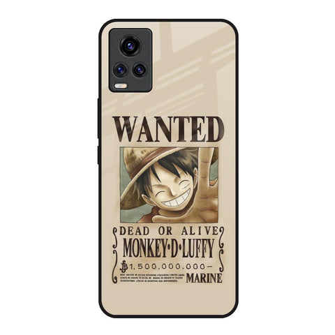 Luffy Wanted Vivo V20 Glass Back Cover Online
