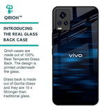Blue Rough Abstract Glass Case for Vivo V20