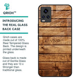 Wooden Planks Glass Case for Vivo V20