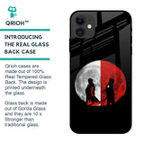 Anime Red Moon Glass Case for iPhone 12