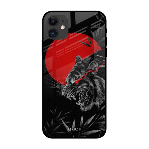 Red Moon Tiger iPhone 12 mini Glass Back Cover Online