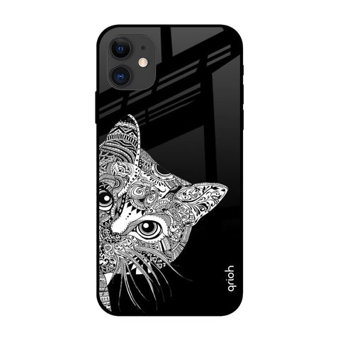 Kitten Mandala iPhone 12 mini Glass Back Cover Online