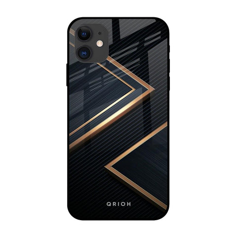 Sleek Golden & Navy iPhone 12 mini Glass Back Cover Online