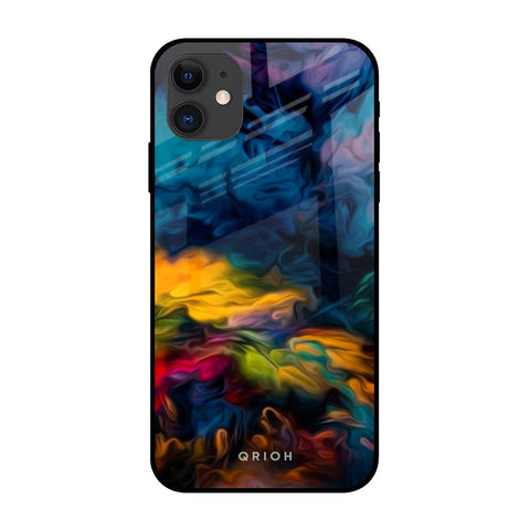 Multicolor Oil Painting iPhone 12 mini Glass Back Cover Online
