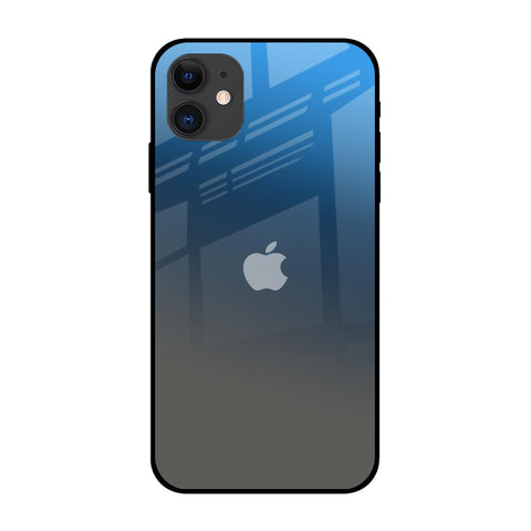 Blue Grey Ombre iPhone 12 mini Glass Back Cover Online