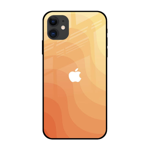 Orange Curve Pattern iPhone 12 mini Glass Back Cover Online