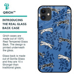 Blue Cheetah Glass Case for iPhone 12 mini