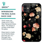 Black Spring Floral Glass Case for iPhone 12 mini