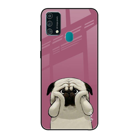 Funny Pug Face Samsung Galaxy F41 Glass Back Cover Online