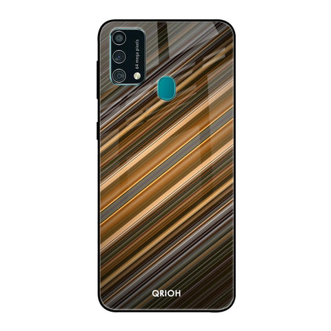 Diagonal Slash Pattern Samsung Galaxy F41 Glass Back Cover Online