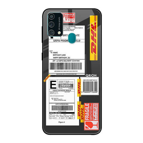 Cool Barcode Label Samsung Galaxy F41 Glass Back Cover Online