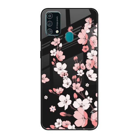 Black Cherry Blossom Samsung Galaxy F41 Glass Back Cover Online