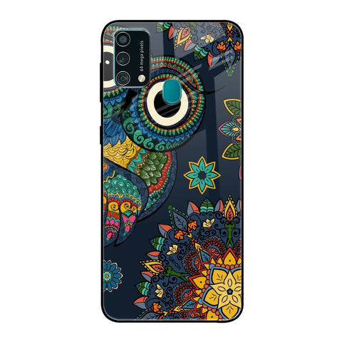 Owl Art Samsung Galaxy F41 Glass Back Cover Online