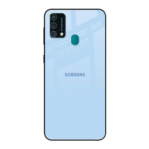 Pastel Sky Blue Samsung Galaxy F41 Glass Back Cover Online