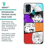 Anime Sketch Glass Case for Samsung Galaxy F41