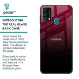 Wine Red Glass Case For Samsung Galaxy F41