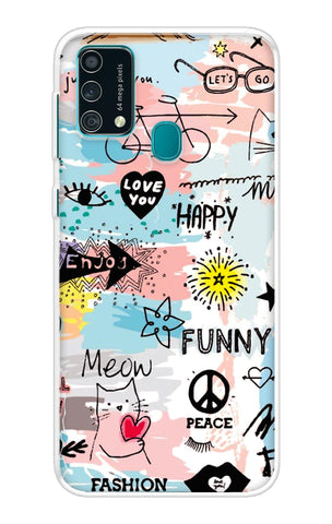 Happy Doodle Samsung Galaxy F41 Back Cover