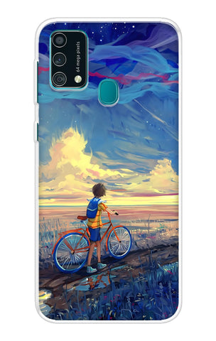 Riding Bicycle to Dreamland Samsung Galaxy F41 Back Cover