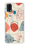 Abstract Faces Samsung Galaxy F41 Back Cover