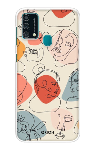 Abstract Faces Samsung Galaxy F41 Back Cover