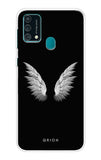 White Angel Wings Samsung Galaxy F41 Back Cover