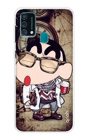 Nerdy Shinchan Samsung Galaxy F41 Back Cover